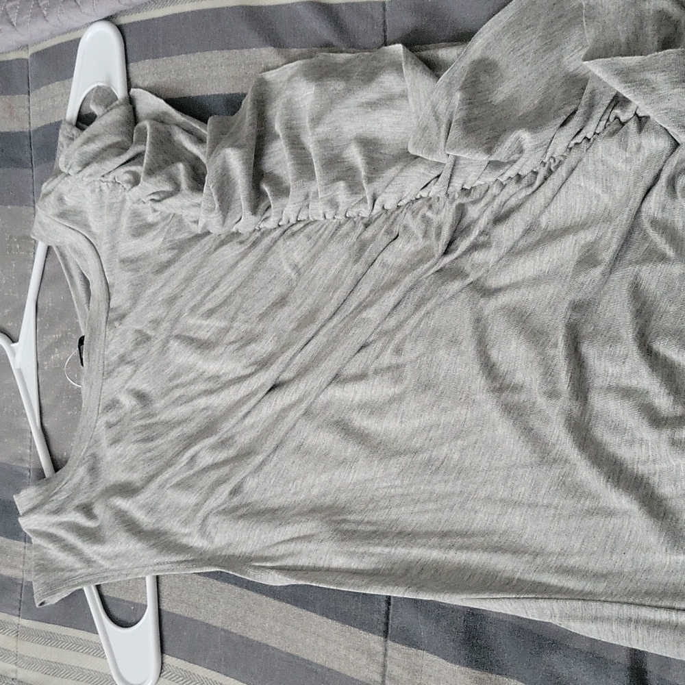 Grey ruffled dress